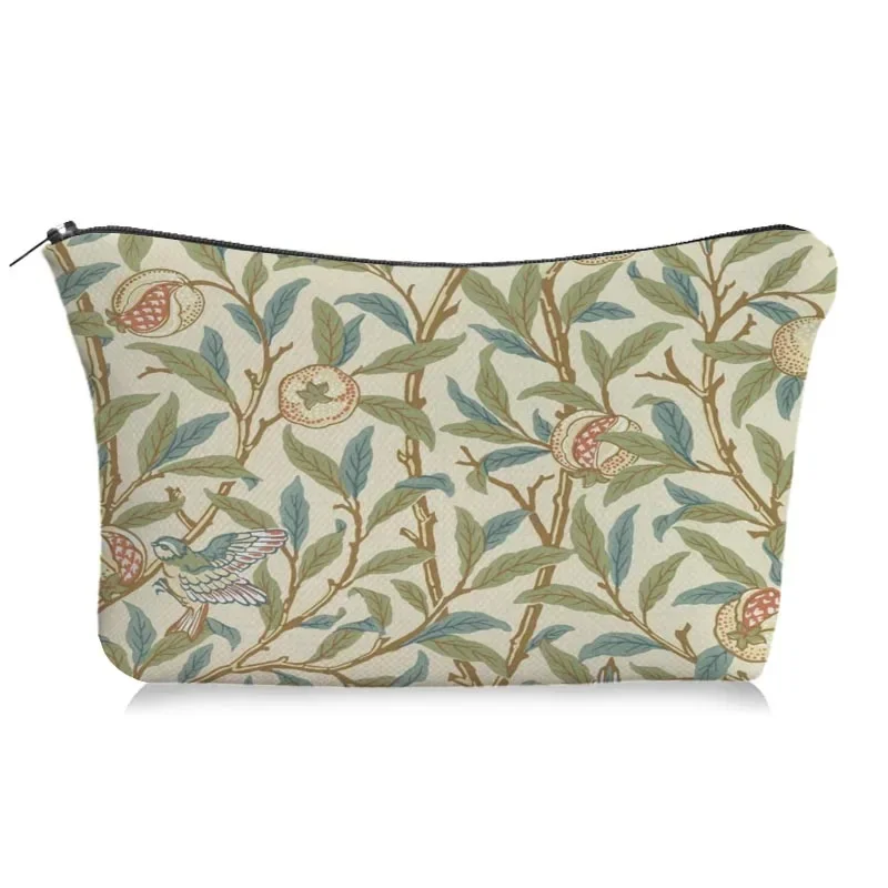 William Morris Makeup Pencil Case Gift for Girls Stationery Supplies Storage Bags Travel Toiletry Pouch