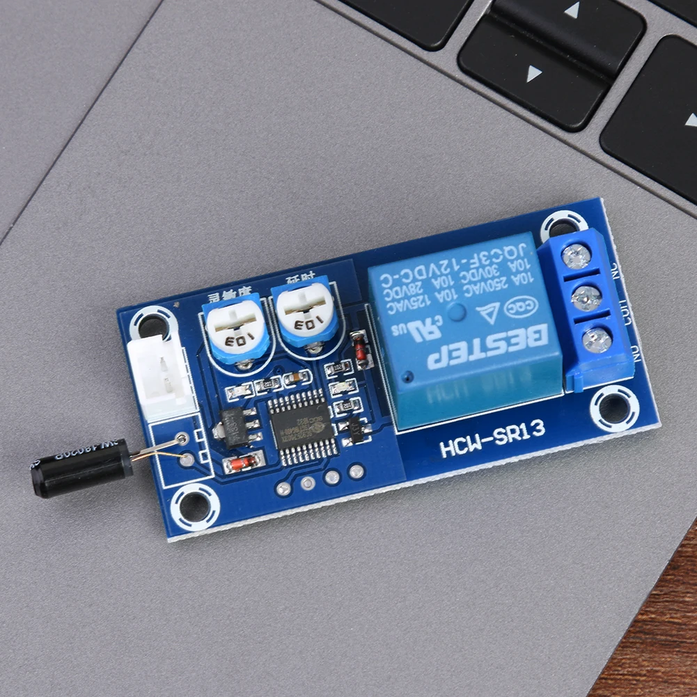 DC 12V Relay Switch Module DIY Alarm System Adjustable Vibration Sensor Board