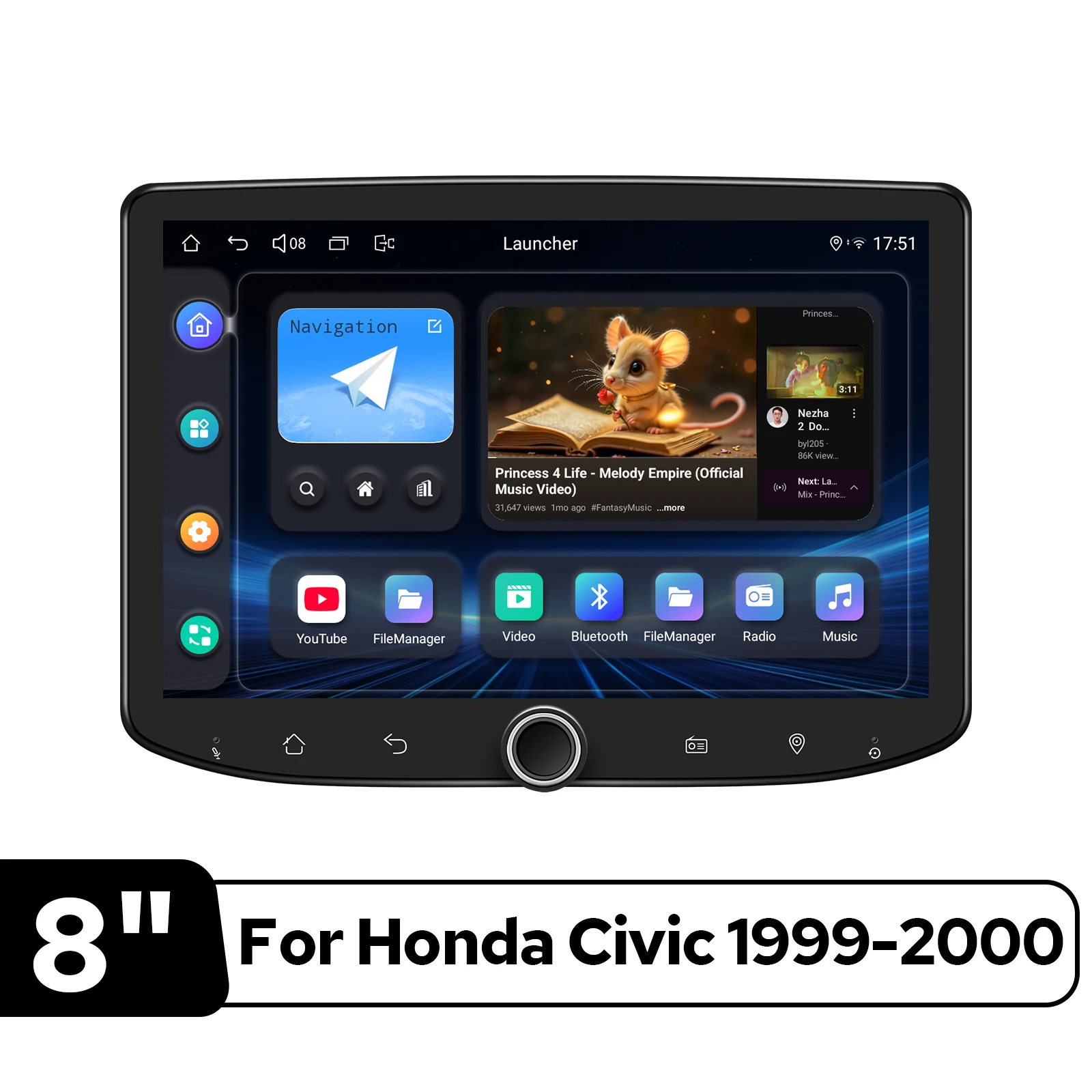 1280×800 HD TouchScreen 8