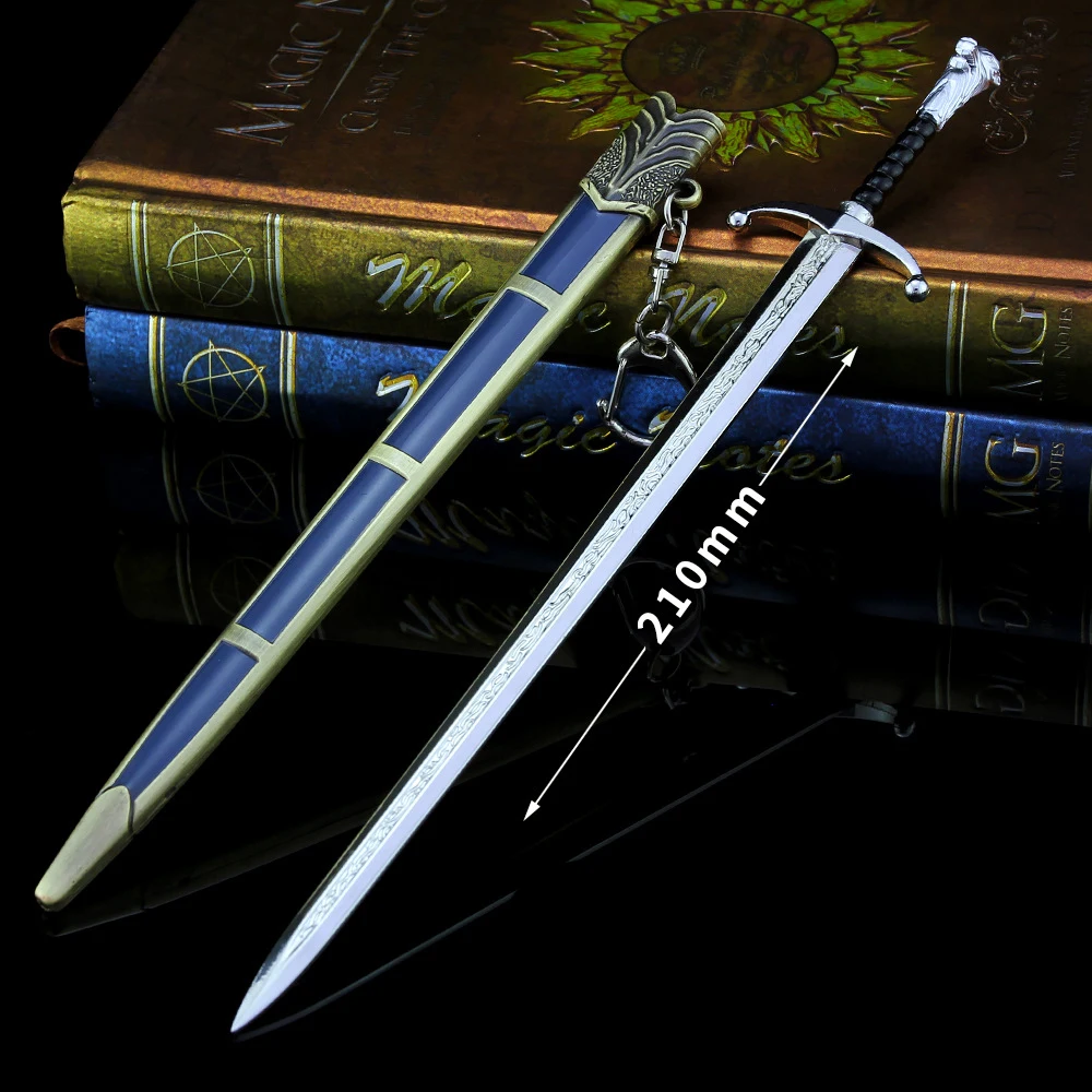 21cm Longclaw Sword GOT Jon Snow Game American Drama Peripheral Full Metal Model of Thrones Ornament Crafts Keychain Collection