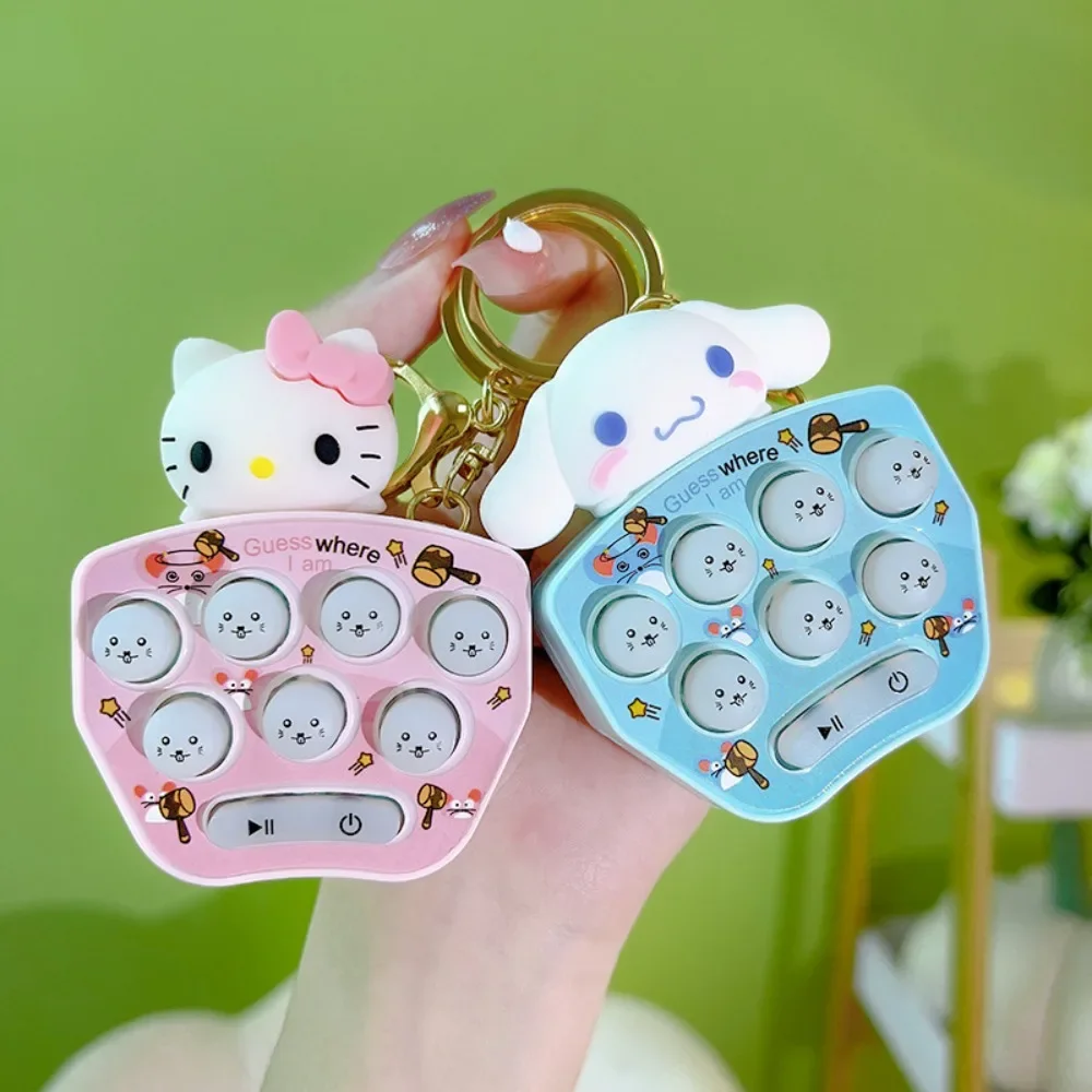 Cute Fun Mini - on One's Hand Whack-a-mole Ordinary Key Tool Hello Kitty Cinnamoroll Cute Cartoon Strap Ordinary Key Tool