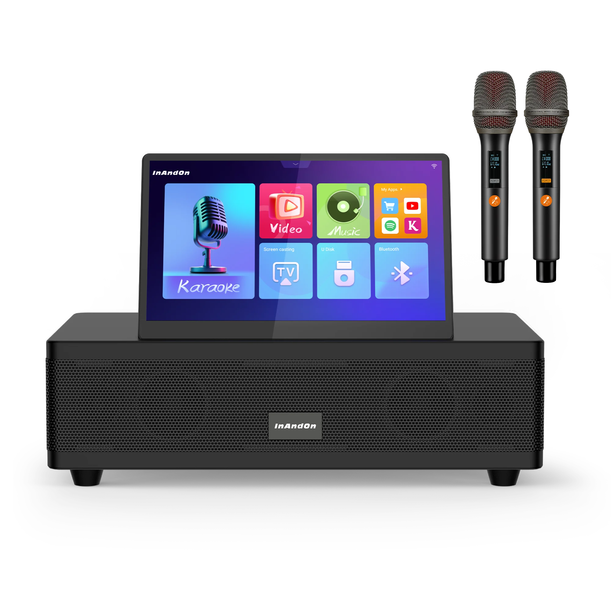 InAndOn Portable All-in-One Karaoke Machine with 12.2 Inch Touch Screen for Home KTV System ODM OEM