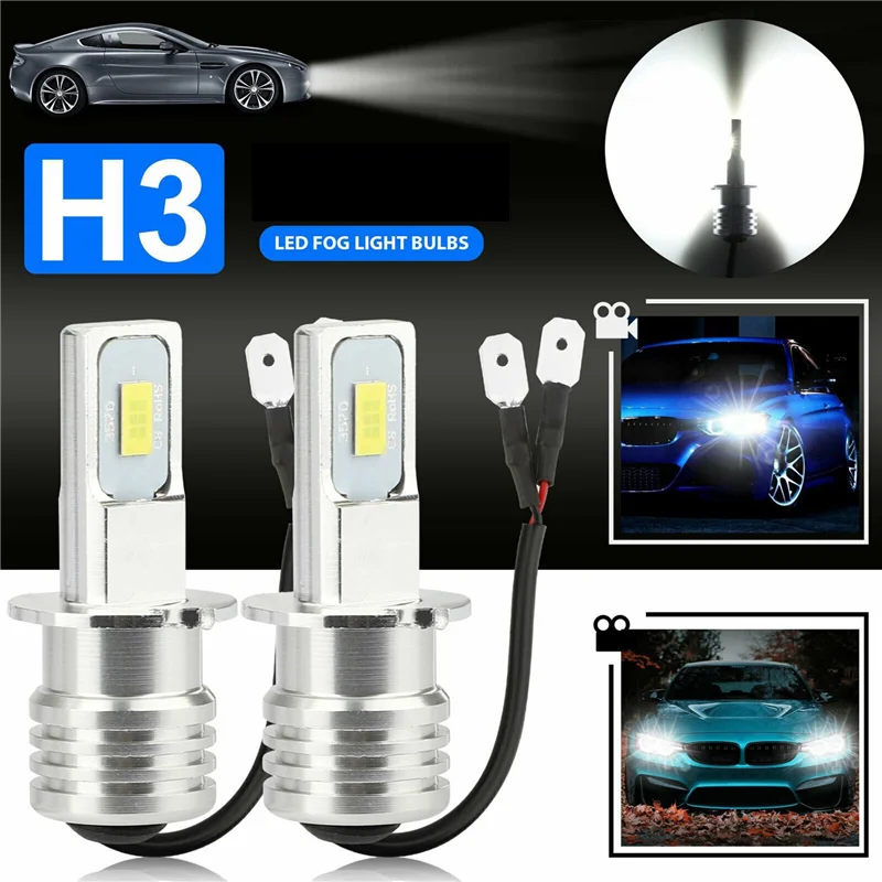 

16X H3 Super Bright LED Headlight Fog Light Driving Lamp Bulb Kit 6000K White 10W