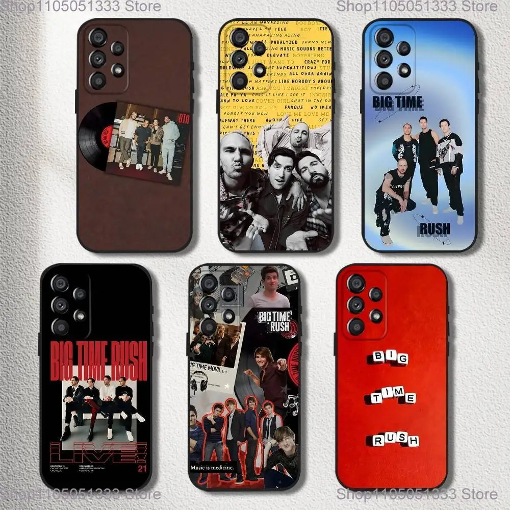 

Music B-Big Time Rush Phone Case For Samsung Galaxy A20,A21s,A22,A31,A32,A52,A53,A72,73,A80 Soft Black Cover