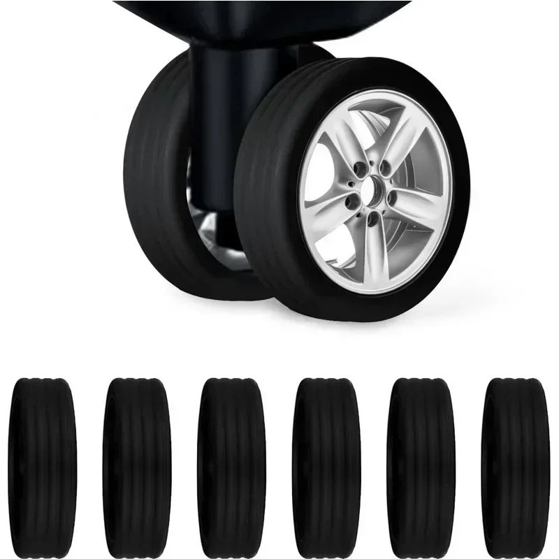 16/4PCS Silicone Wheels Protector For Luggage Reduce Noise Trolley Case Silent Caster Sleeve Travel Luggage Suitcase Accessories