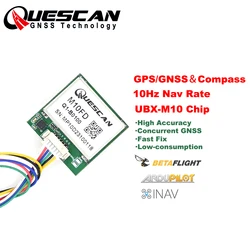 Quecan 10Hz Drone M10 Gps Kompasmodule Voor Inav Betaflight Pixhawk Apm Gps Galileo Glonass Beidou, Nauwkeurigheid 1 Meter