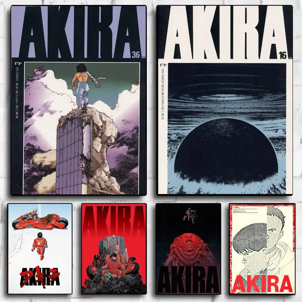 Classic Anime A-Akira Poster Japandi Wall Art Canvas Print Minimalist Japanese Style Bedroom Decor