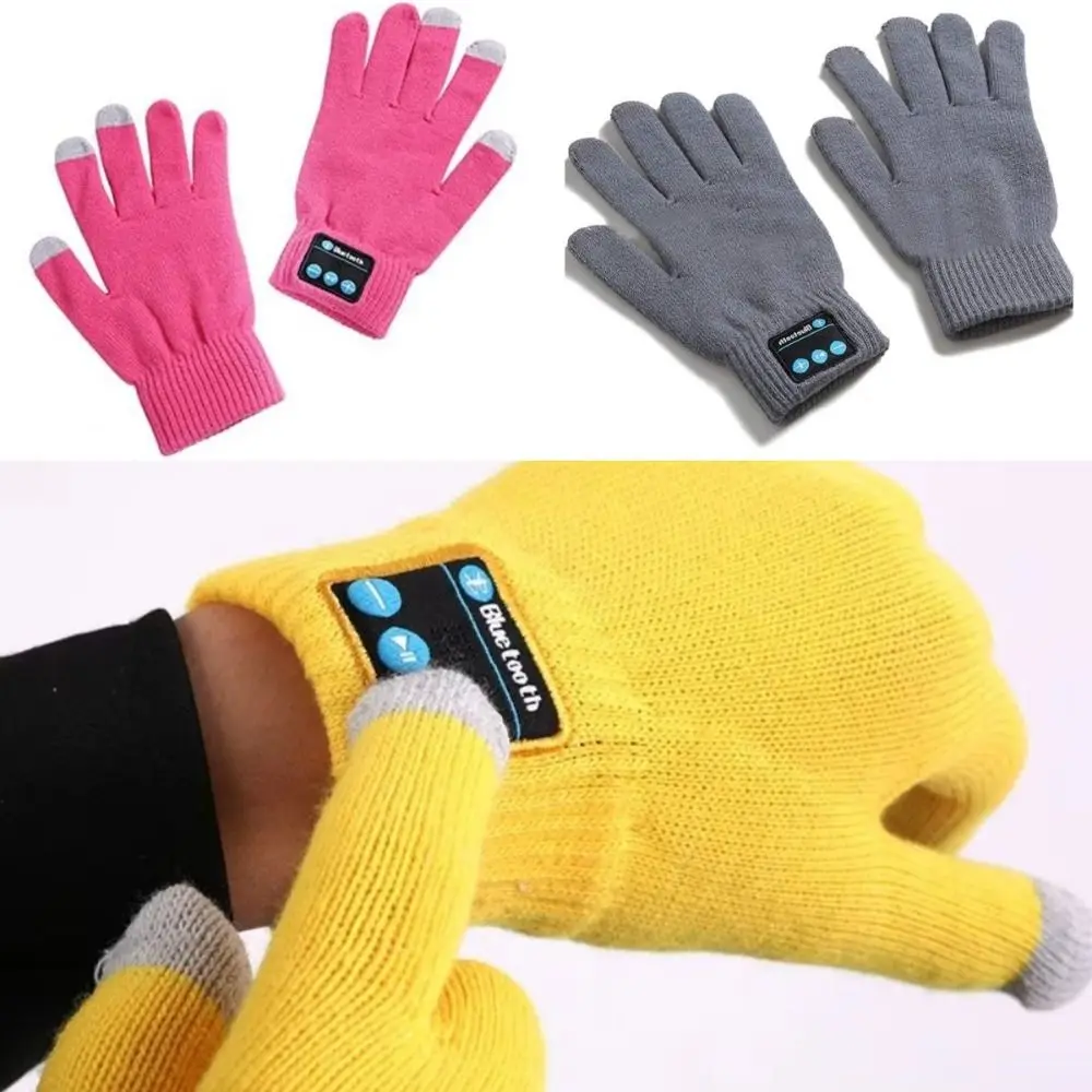 Touch Screen Bluetooth Gloves Knitted Smart Winter Warm Mittens Durable Usb Charging Phone Answering Gloves for Cycling Work