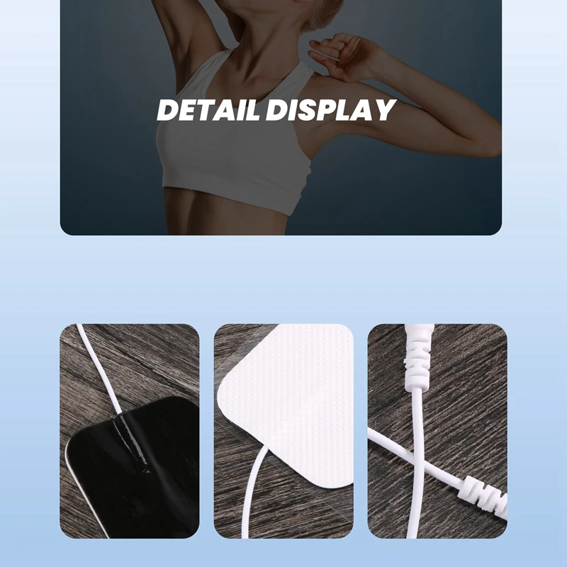 40Pcs TENS Unit Pads, 2X2 Electrodes For EMS Muscle Stimulator Electrotherapy Pads