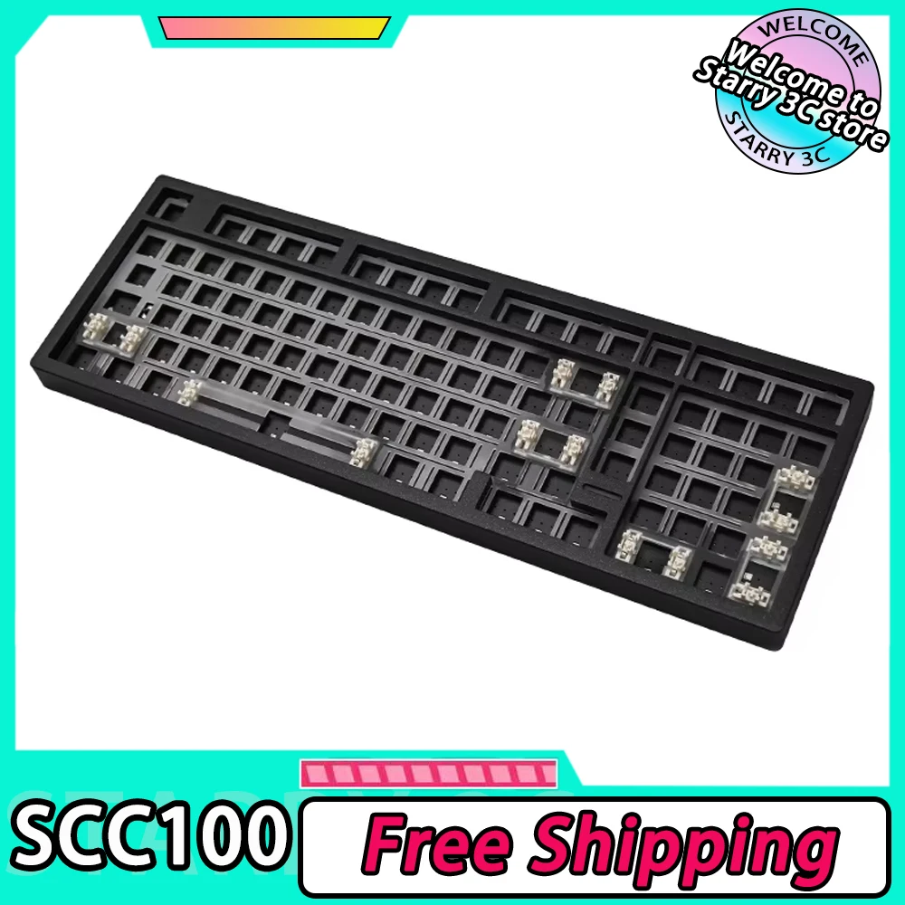 Mxrskey SCC100 Mechanical Keyboard Kit 3Mode Bluetooth 2.4G Wireless Keyboard Kit RGB Customized Gaming Keyboard Kits Gamer Gift