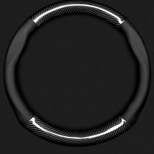 Imagen 2 del producto Funda de cuero para volante de coche Kia, fibra de carbono, compatible con Rio Sorento Sportage Forte K3 K2 K5 Stonic, spectra Optima fuerte