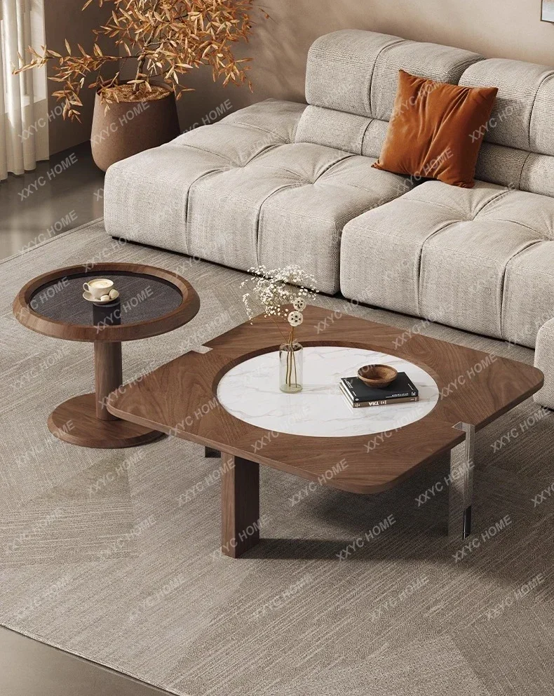 Z Minimalist coffee table Household walnut pattern Modern simple coffee table