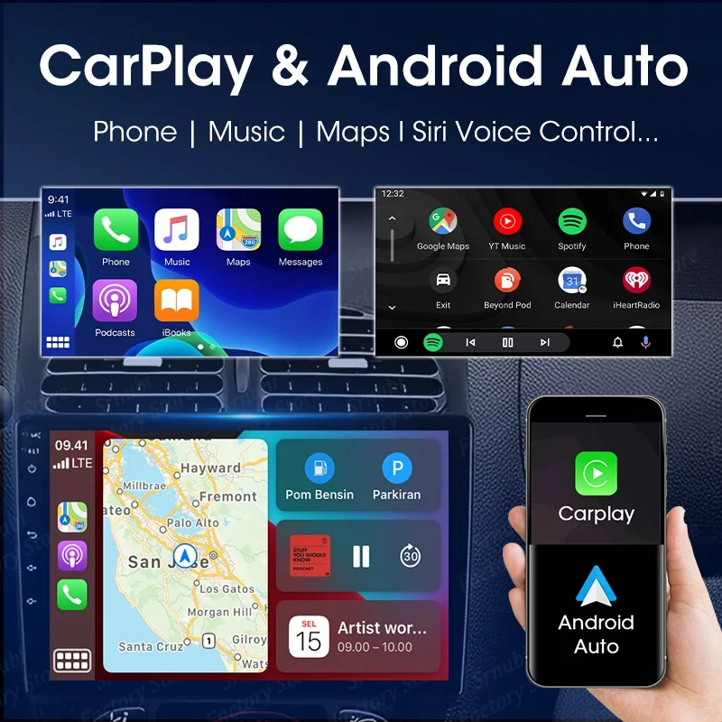 Android 12 univerzální auto rádio pro nissan kia Honda Toyota VW multimediální video hráč 2din Carplay GPS navigaion 9/10