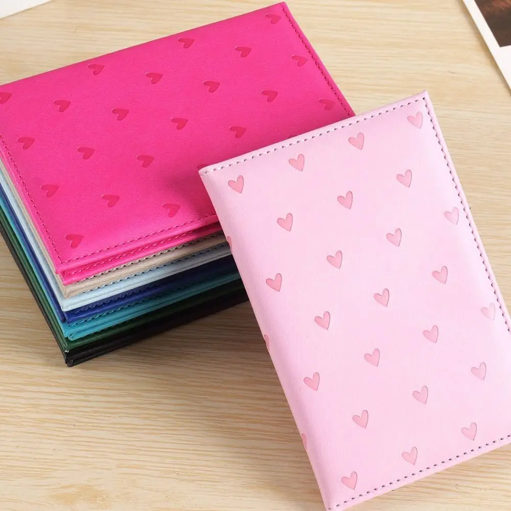 Fashion Love Printed Passport Protective Cover PU Leather Passport Holder Portable Document Protector Case Cute Wallet Purse