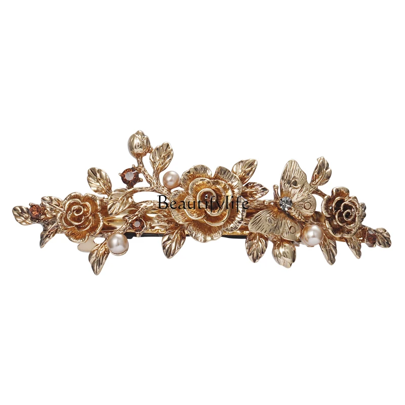 Elegant Palace Headdress Barrettes, Back Head Spring Clip