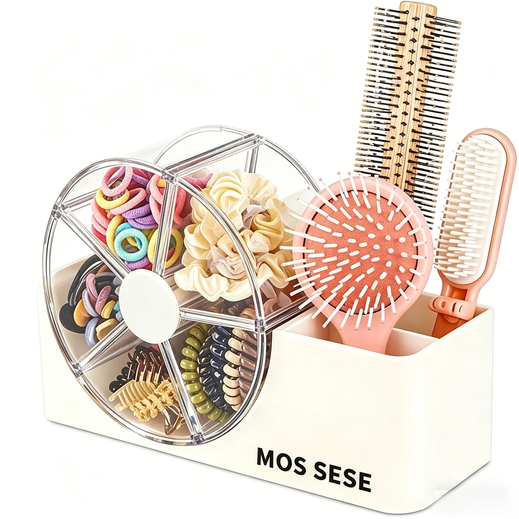 Girls Hair Accessories Organizer Large Capacity  Rotatable Hair Tie Organizer for Headband Bow Clip,Cosmetics,Scrunchies