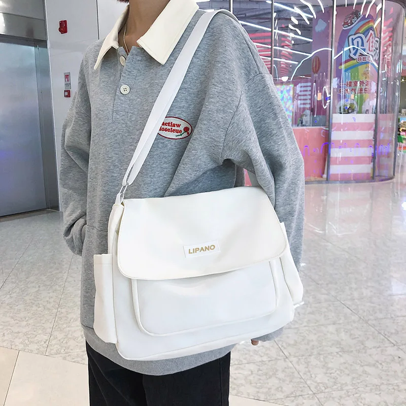 Casual Fashion Messenger Bag donna nuovo 2023 borse a tracolla in stile giapponese ragazze Big Nylon Bag borse e portamonete Bolso Mujer