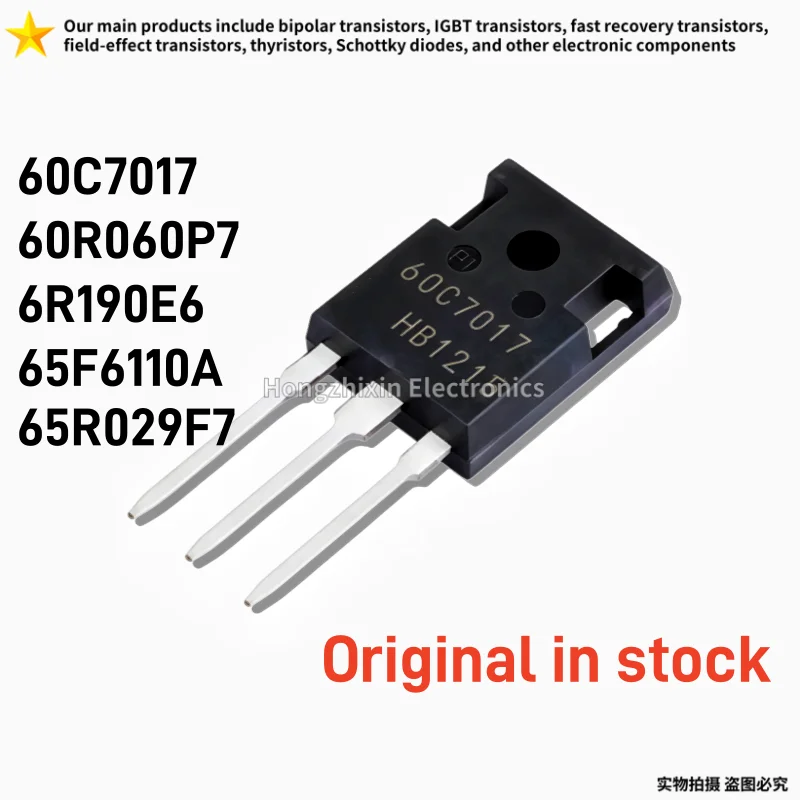 5/10 Uds. Originales en stock 60C7017 60R060P7 6R190E6 65F6110A 65R029F7 TO-247 IPW MOS Transistor de efecto de campo