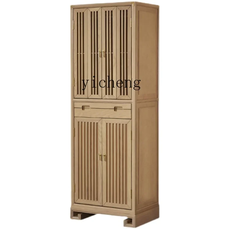 

G2 Wood Color Solid Buddha Niche Clothes Closet with Door God of Wealth Guanyin Worship Cabinet