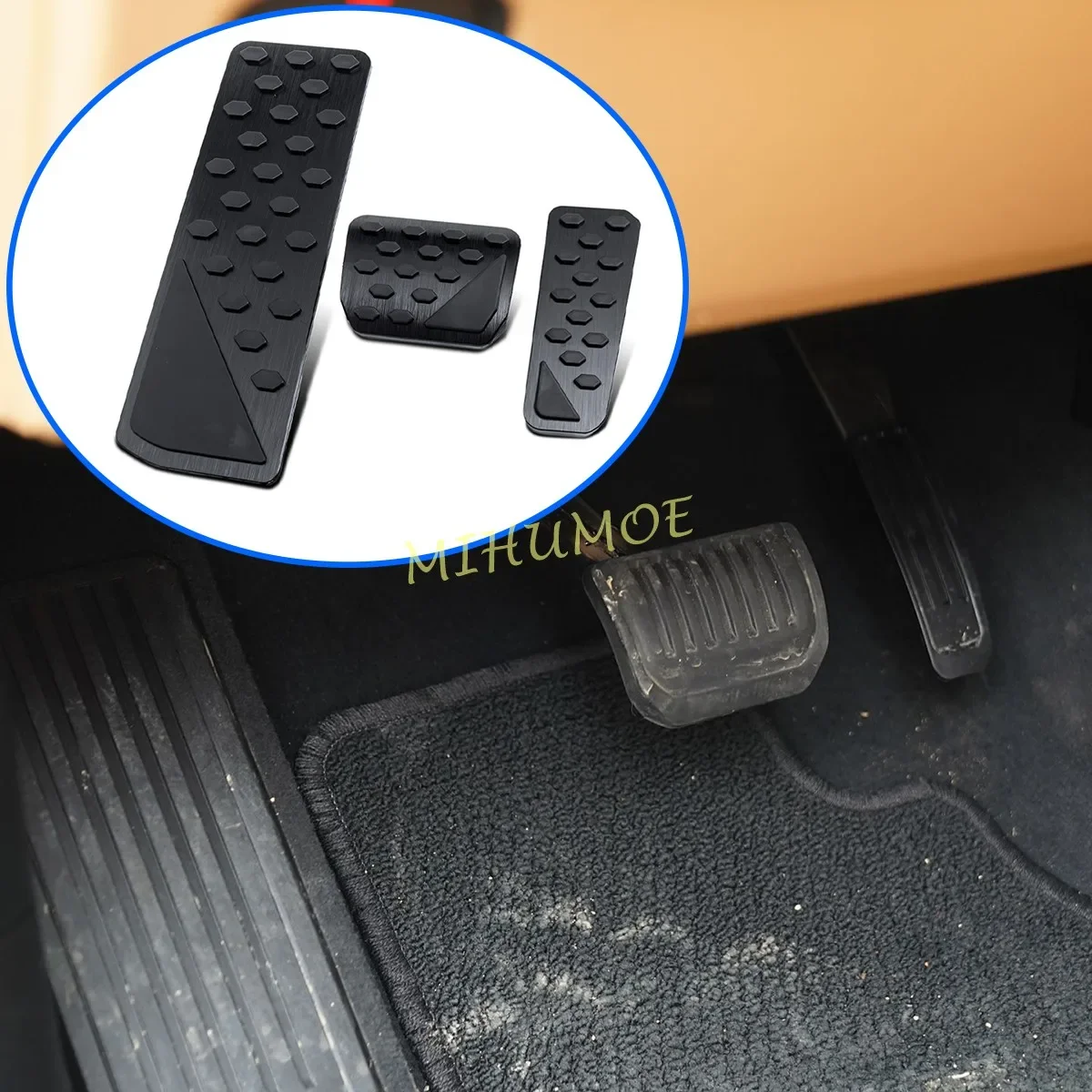 

For 2022-2025 Jeep Grand Cherokee L 2023 2024 Foot Rest Gas Brake Pedal Pad Cover Black LHD Non-Slip Car Accessories
