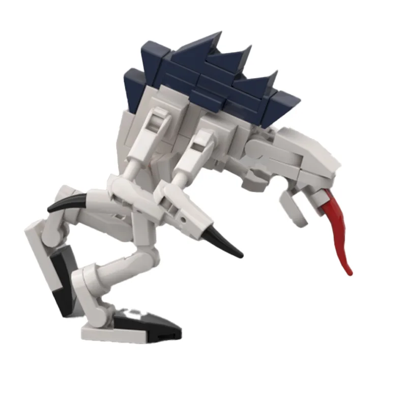 

76 шт. MOC креативный строительный блок, кирпичи, модель монстра с красным языком, образовательная сборка, игрушка «сделай сам» для мальчиков, идеальный подарок на день рождения