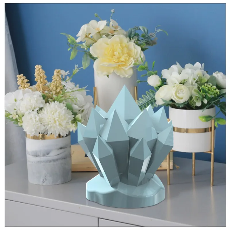 Resin silicone mold, multi-angle crystal cluster three-dimensional candle mold, artistic table decoration, DIY casting mold