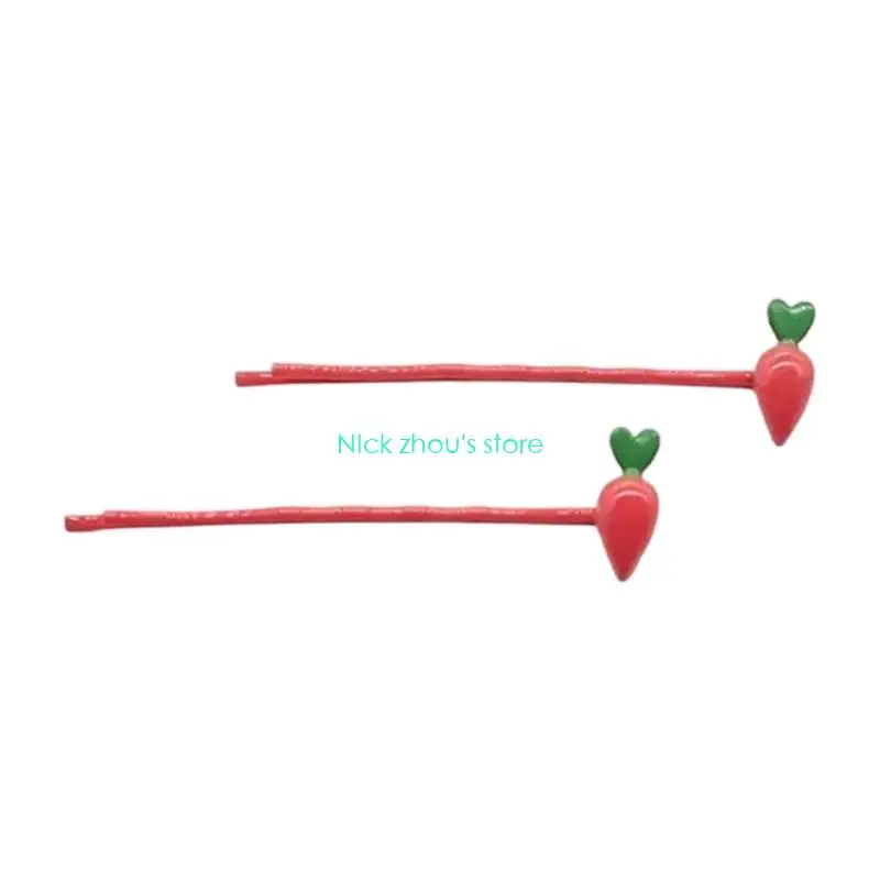 E15E Playful Summer Fruit Alloy Hair Clips Lightweight Stylish Hair Accessories For All Ages