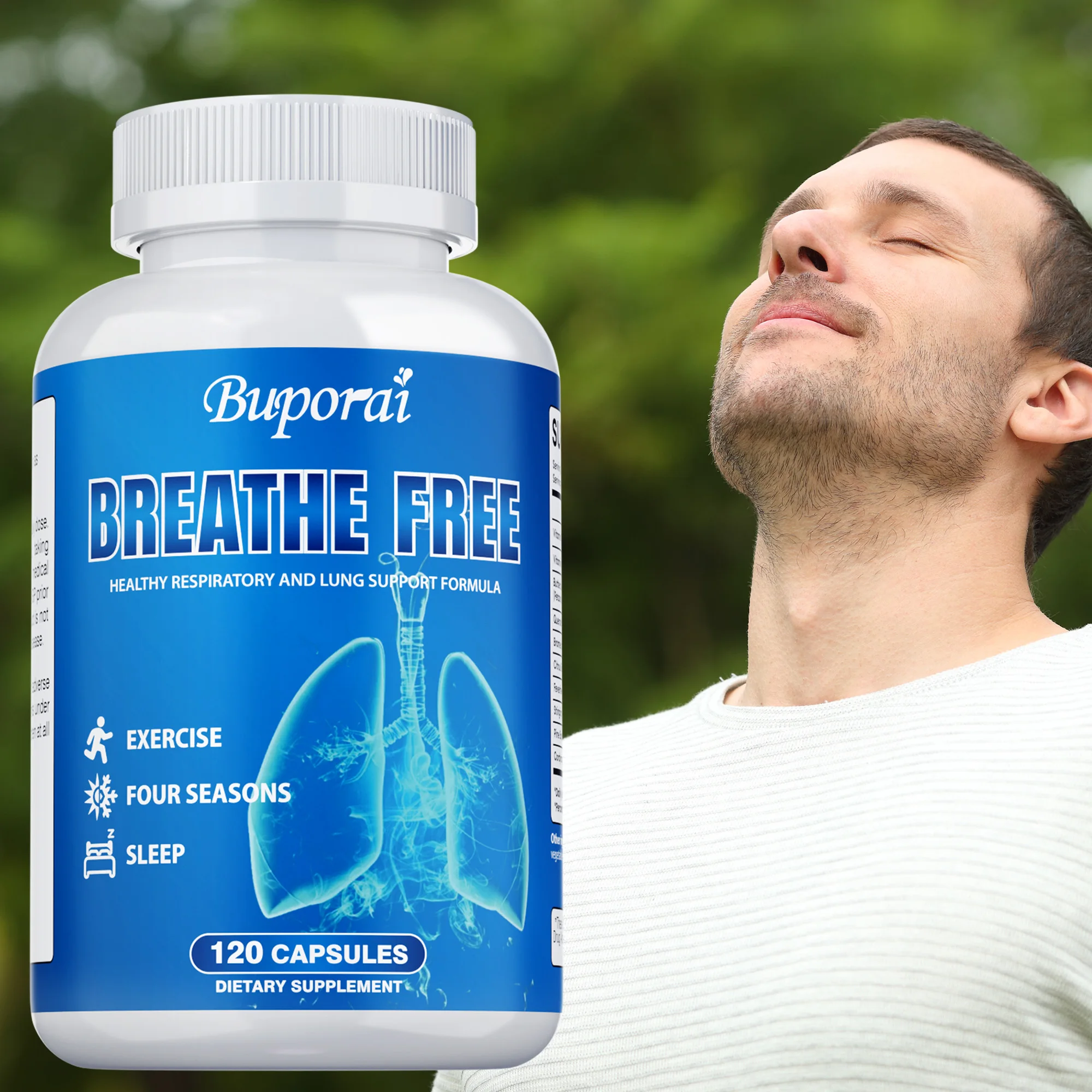 

Поддержка дыхания — здоровье легких, улучшает гипоксию, повышает выносливость дыхания, уменьшает дыхательный дискомфорт, без ГМО