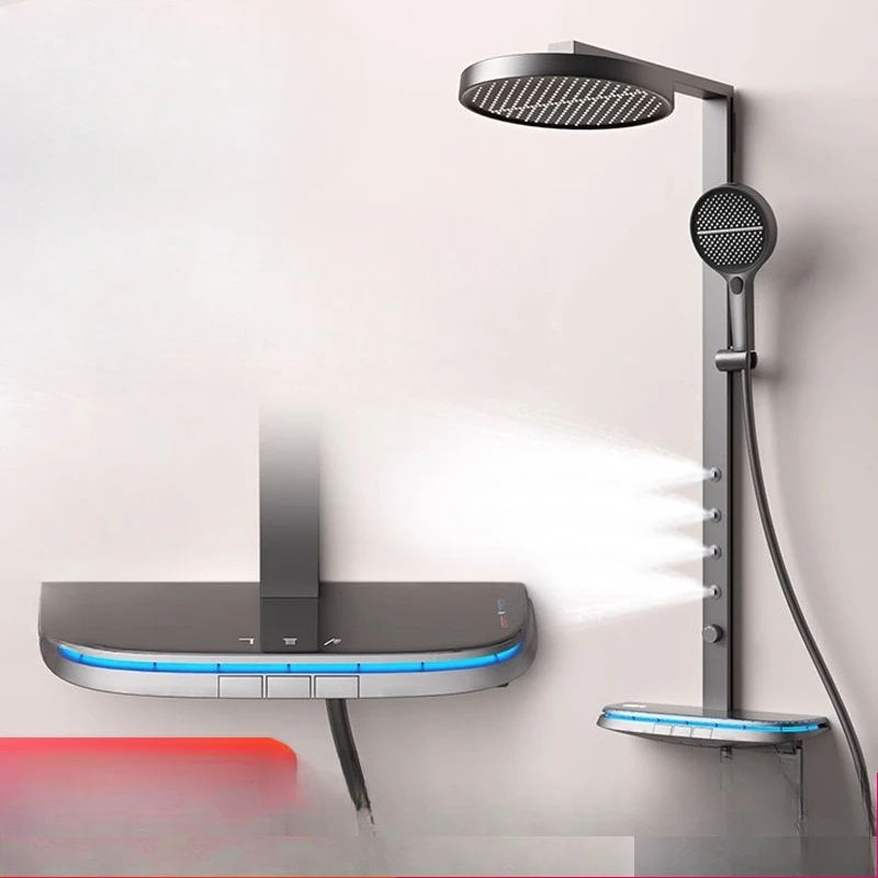 Thermostatic shower shower set, waist nozzle household bathroom, pressurized ash bath.
