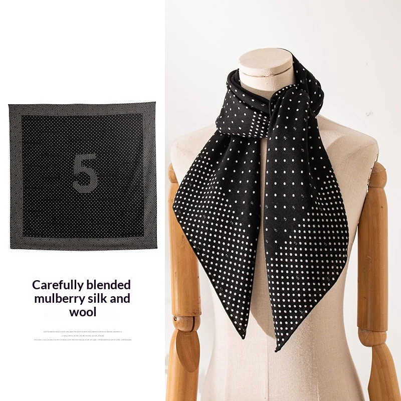Men's and women's warm scarves 2025 autumn new digital wool scarves sunshade sunscreen shawls