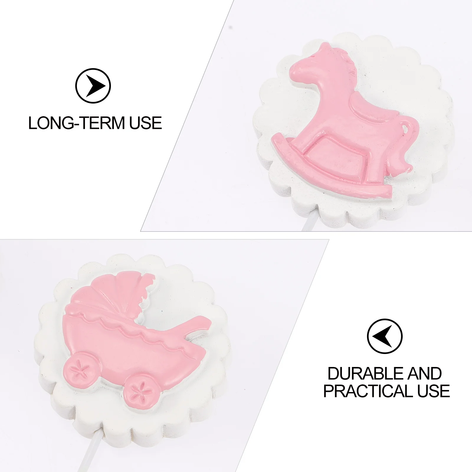 

5 Pcs Stroller Cake Decoration Baby Oh Bottle Topper Shower Decorations for Boy