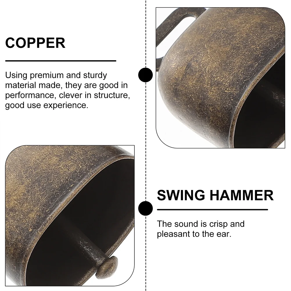 4 قطعة أجراس الماشية المعدنية خفيفة الوزن مزرعة الحيوان قلادة ل البقرة الأغنام الماشية مكافحة خسر معلقة حلية مستلزمات الحيوانات الأليفة #5