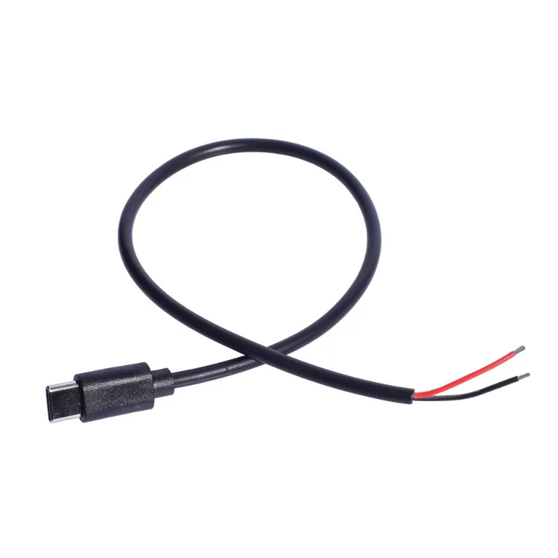 2-core Type-C Male Single Head Adapter DIY Rewiring Female Socket Converter USB-C Extension Cord for Mobile Phone Tablet Headset