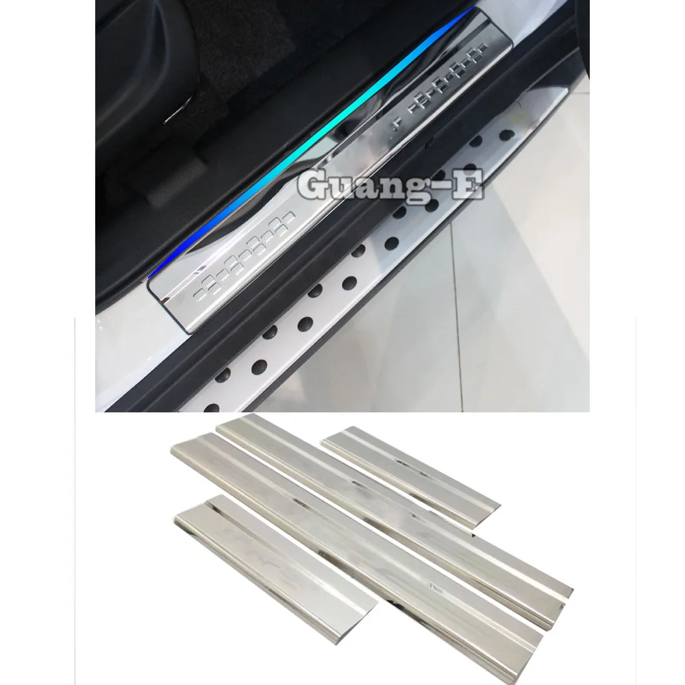 For Suzuki S-Cross Scross SX4 2017 2018 2019 2020 Body Stainless Steel Car Door Cover Plate Outside Threshold Pedal 4pcs