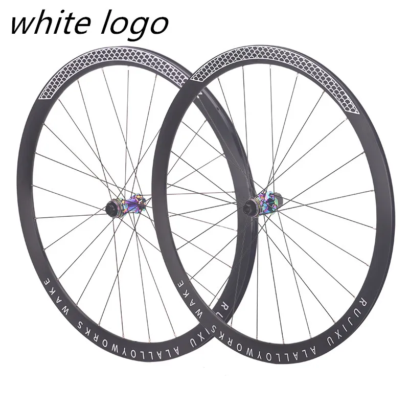 RUJIXU Road Bike Wheelset Tubeless Disc Brake Aluminum alloy Aero Wide Rim 142x12 12x100 Thru Axle Loud Hub HG XDR Bicycle Wheel