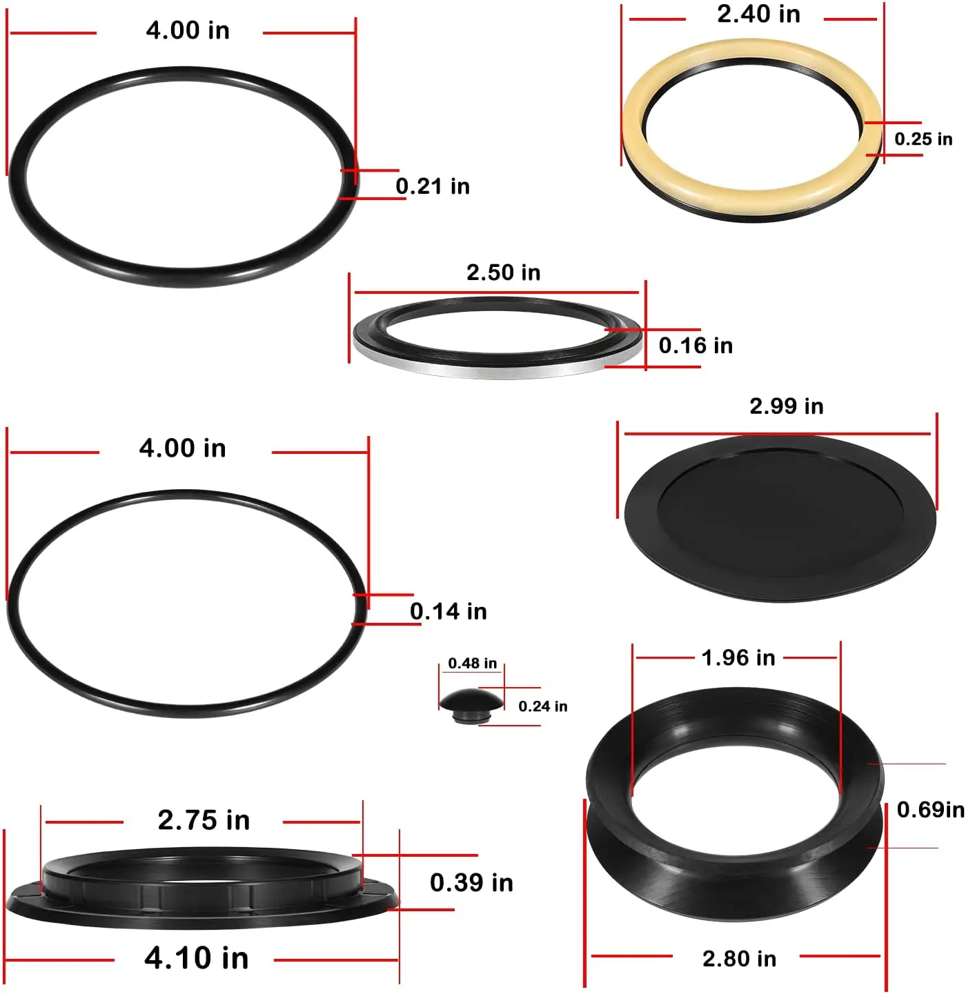 TENG MILE 9pcs/set Replace for Sheppard M100 M90 Power Steering Gear, Sector Shaft Seal Kit, 5545741/5544881