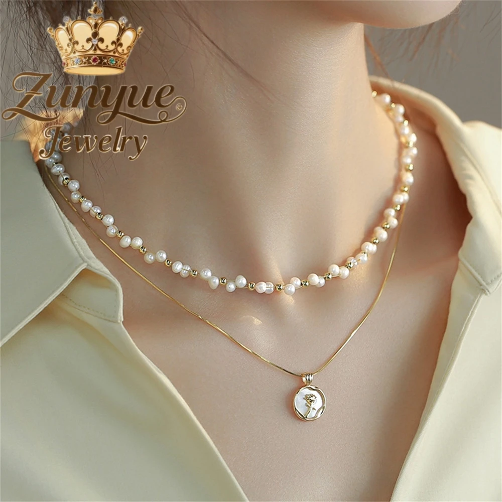 

Double-Layer Pearl Necklace, A Versatile And High-End Collarbone Chain For Women In Summer, Is A Light Luxury And Niche Necklace