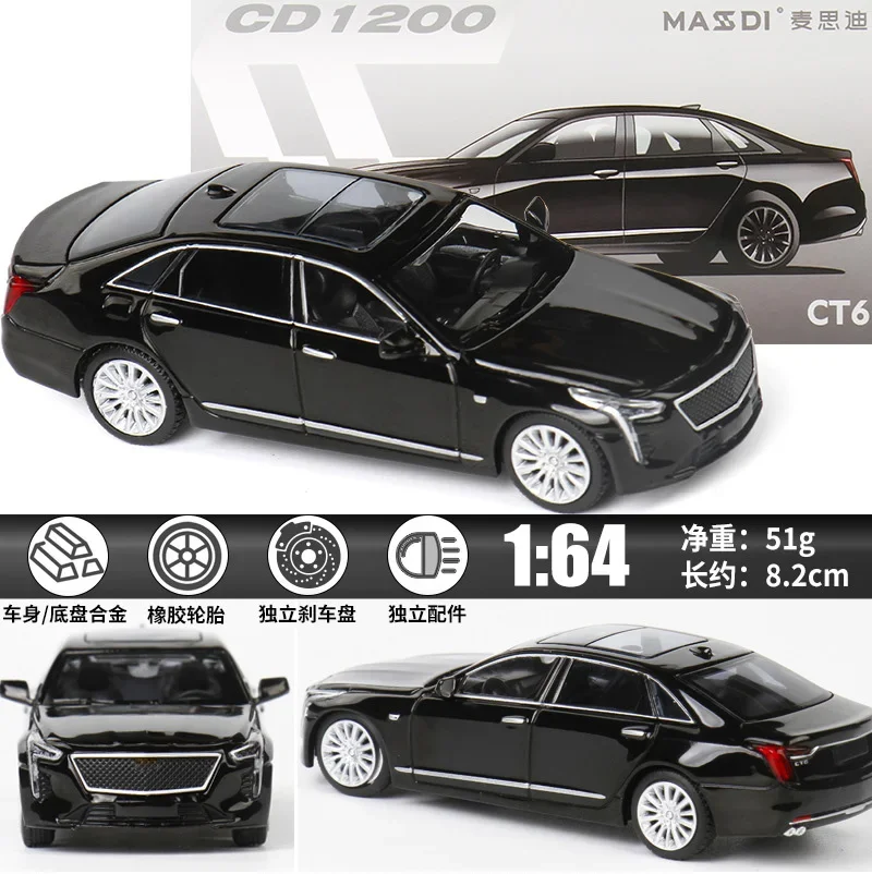 

MASDI 1:64 CT6 black / Silver Die-Cast Car Model Collection Miniature