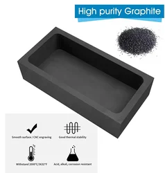 Crucible Mould Graphite Ingot Mold for Gold Silver Copper Brass Aluminum Metal Melting Casting Refining Ingot Molds (1kg / 60ml