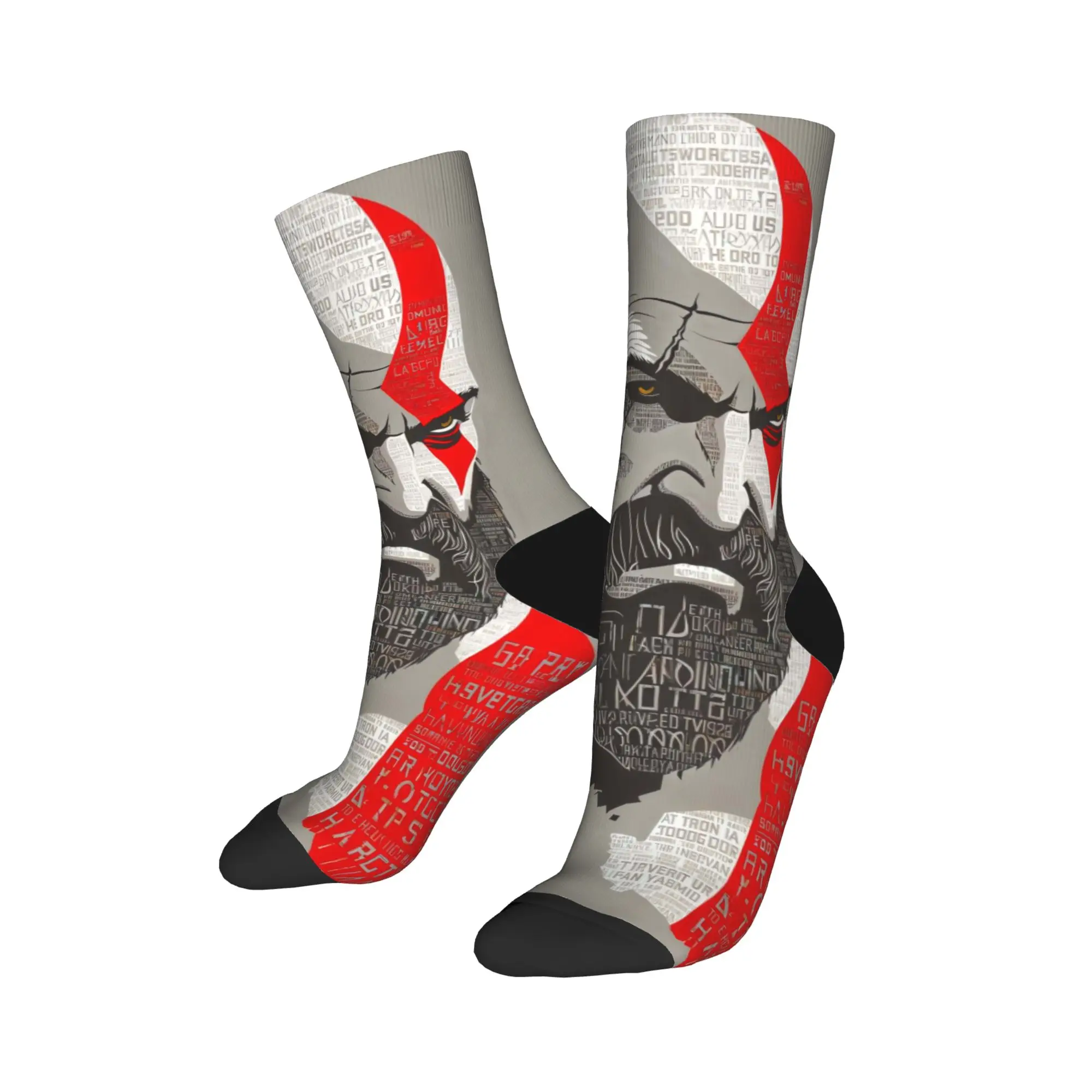 Kratos Socks God  War Games Non-Slip Stockings Unisex Men Medium Soft Climbing Socks Winter Harajuku Graphic Socks