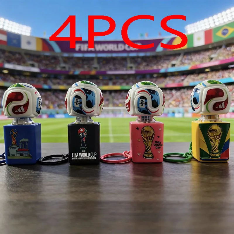 / FIFA Light Up Sound Keychain Soccer Trophy Souvenir Football Fan Creative Pendant Bag Charm Party Gift for Kids Adults***