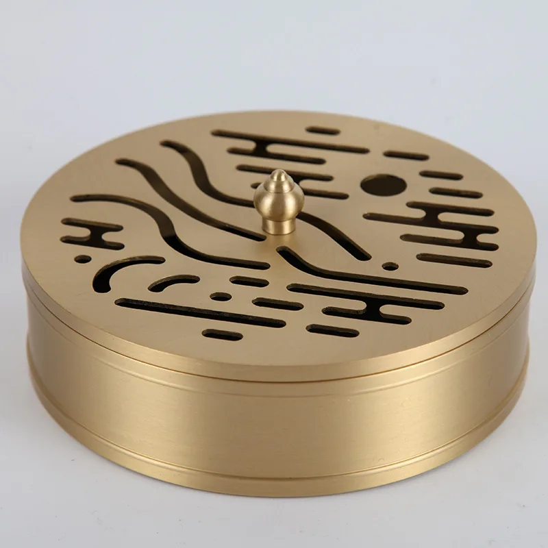 Creative pure brass mosquito Incense burner agilawood/ Sandalwood indoor Chinese Incense coil oven Office home decoration