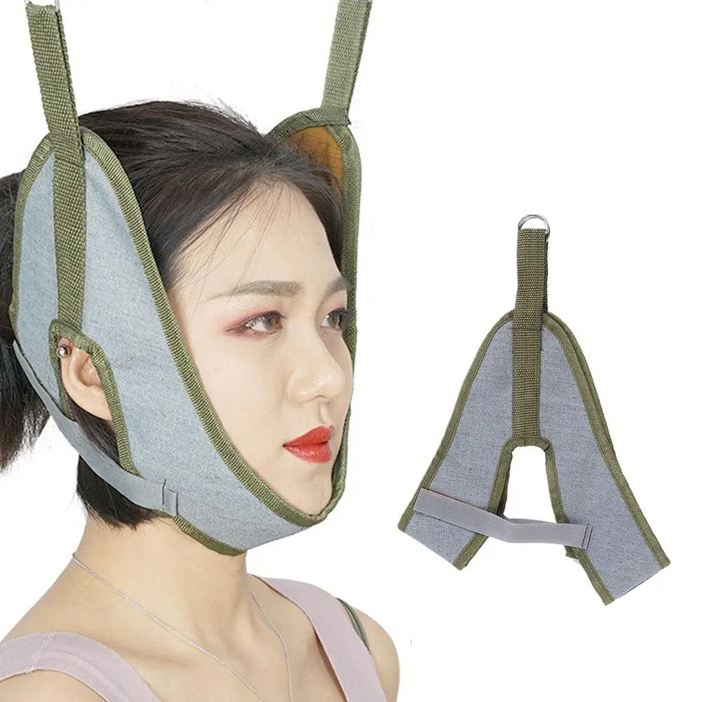

Over Door Hanging Neck Traction Kit Cushion Belt Brace Adjustable Cervical Correction Stretcher Back Head Massager