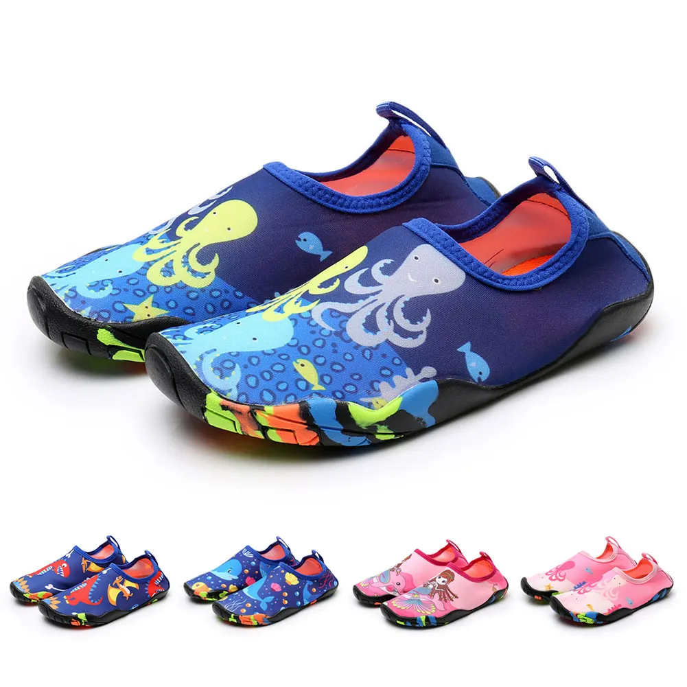 1 Pair Kids Sneaker Swimming Water Sports Aqua Seaside Beach Surfing Slippers Sport Snorkeling Boots For Children Upstream Shoes