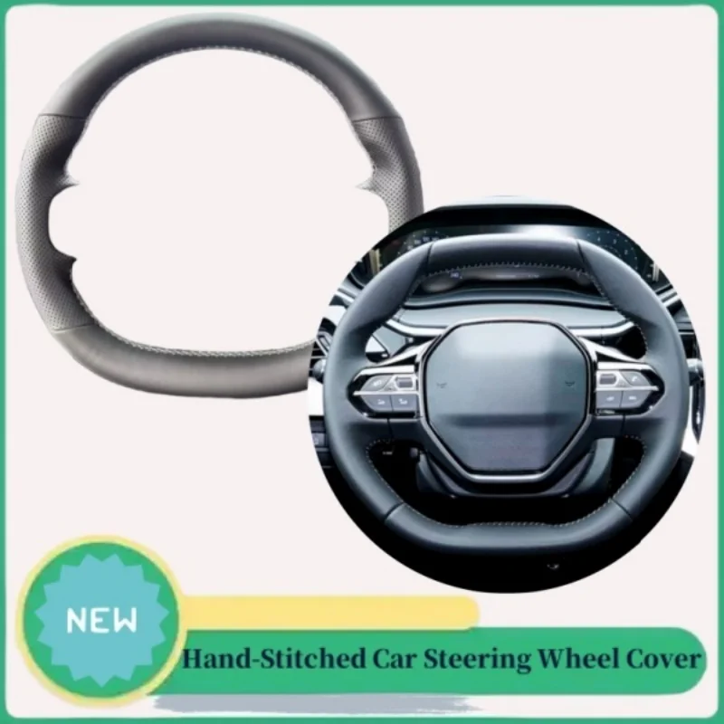 

DIY Abrasion-resistant Breathable Microfiber Leather Steering Wheel Cover For Peugeot 308 III 2021~2025 DERMAY Auto Interior