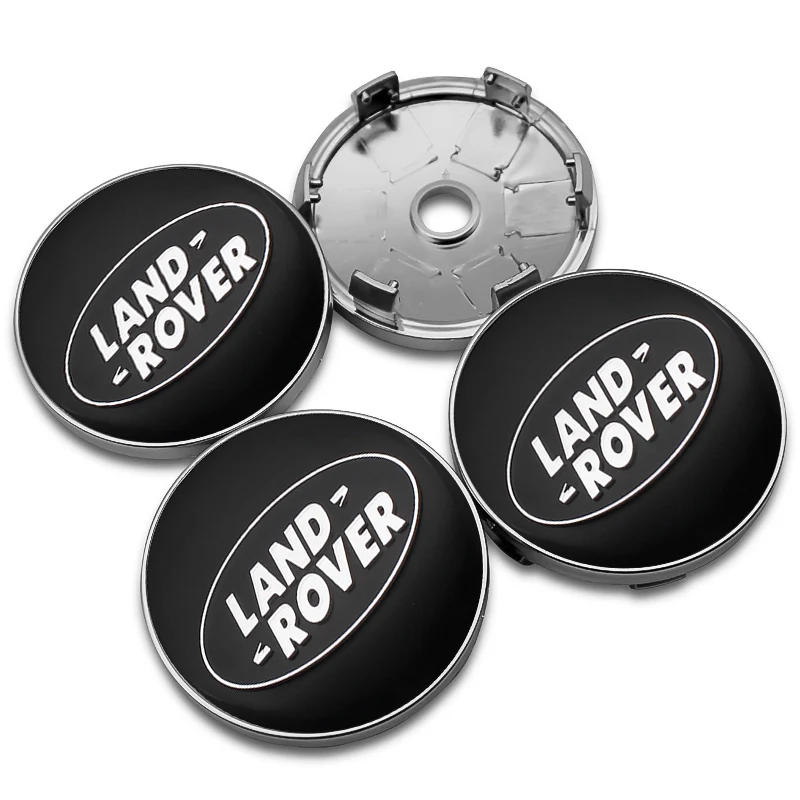 56+60mm Car Wheel Center Hub Cap Badge Emblem Decal Wheel Sticker For Land Rover Discovery Range Rover Evoque Velar Defender