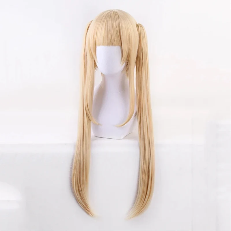 Eriri Spencer Sawamura Syntetyczna Blond Złota Długa Doczepiana Kucyk Peruka Cosplay Kostium Saenai Heroine no Sodatekata