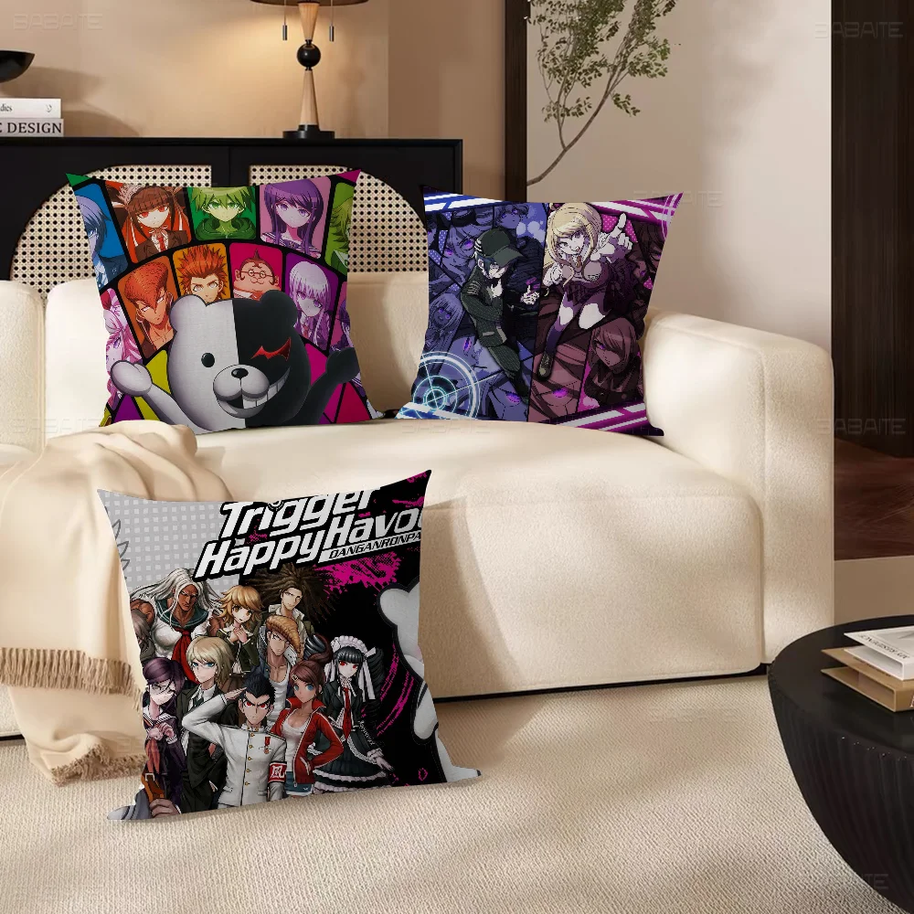 

Danganronpa Pillowcase Toon Gift Cushion Cover Bedroom Home Sofa Chair Seat Decor Pillow Case