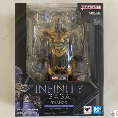 Original Bandai S.H.Figuarts Marvel Universe Thanos Endgame Rebirth Edition Infinity Legend Action Figure Collection Toy Gift