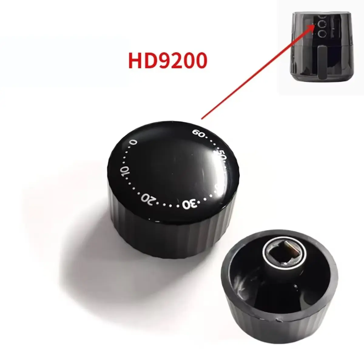 

Ручка переключателя фритюрницы для HD9200, ручка таймера фритюрницы, вращение времени, вращение температуры, запасные части